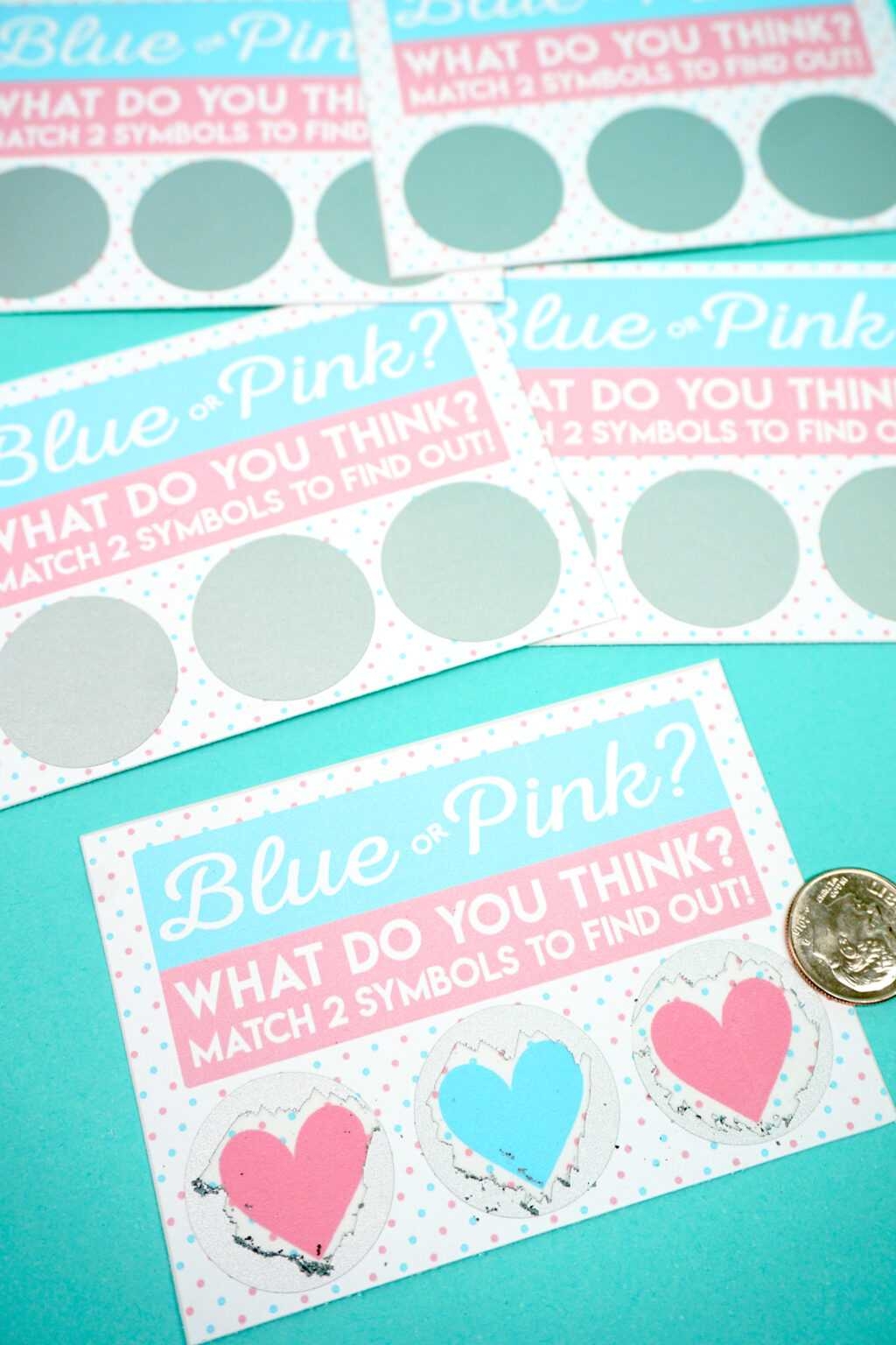 Free Printable Gender Reveal Scratch Off Cards Happiness Throughout 