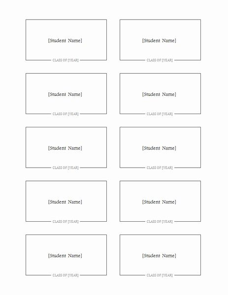 Free Printable Graduation Name Card Template Printable Templates
