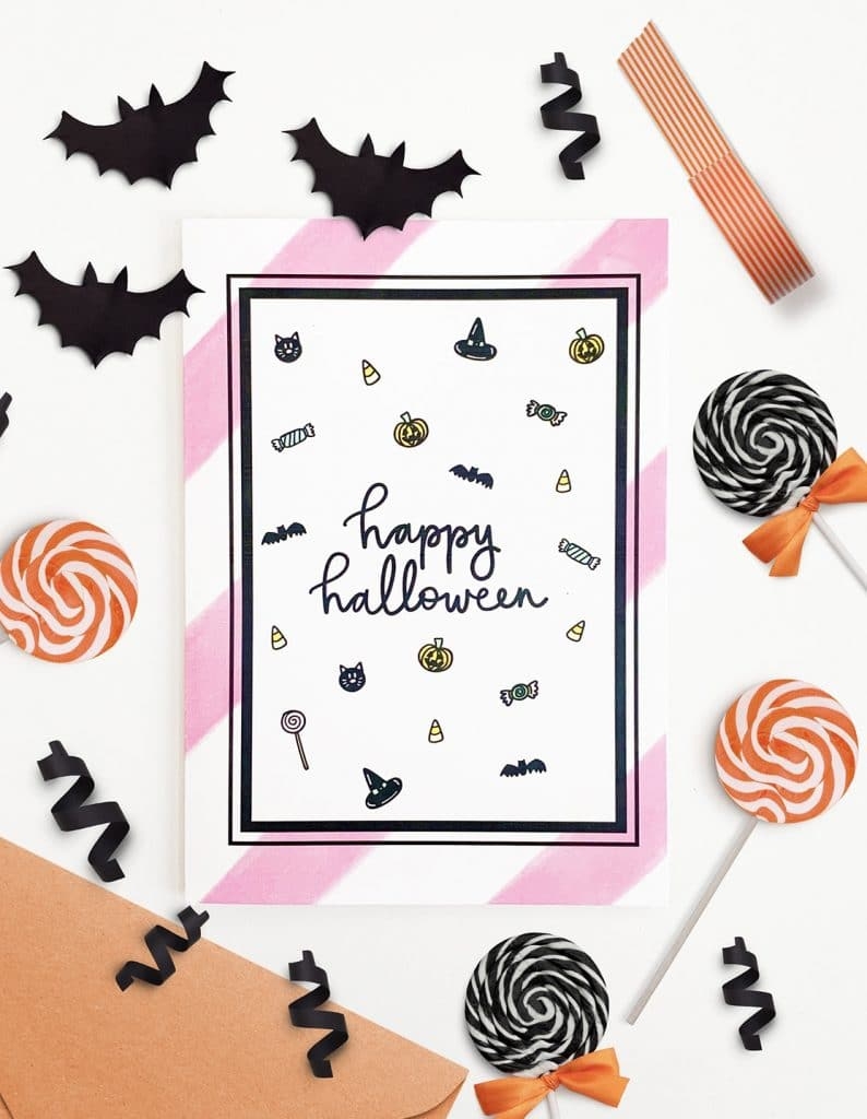 free printable halloween card templates