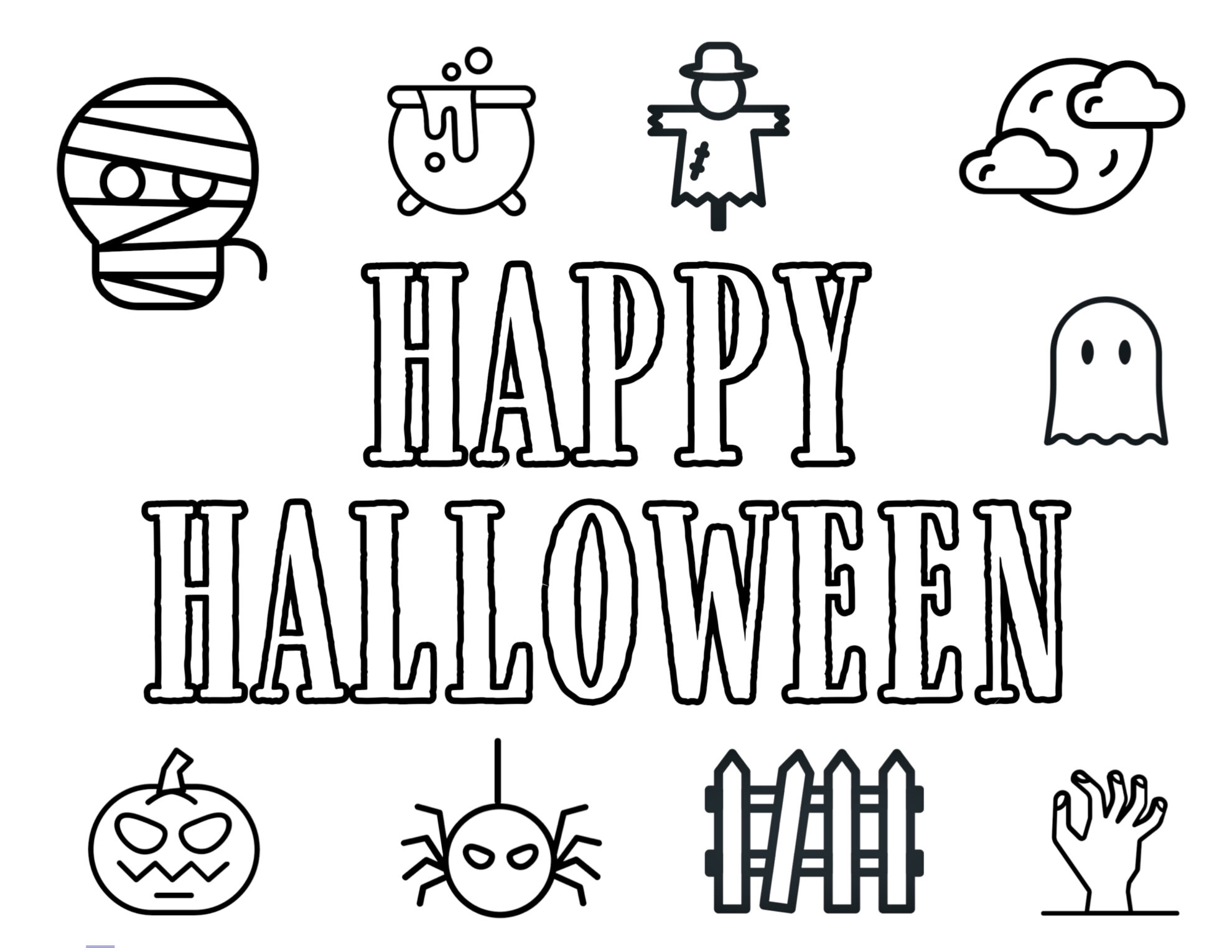 printable coloring pictures halloween