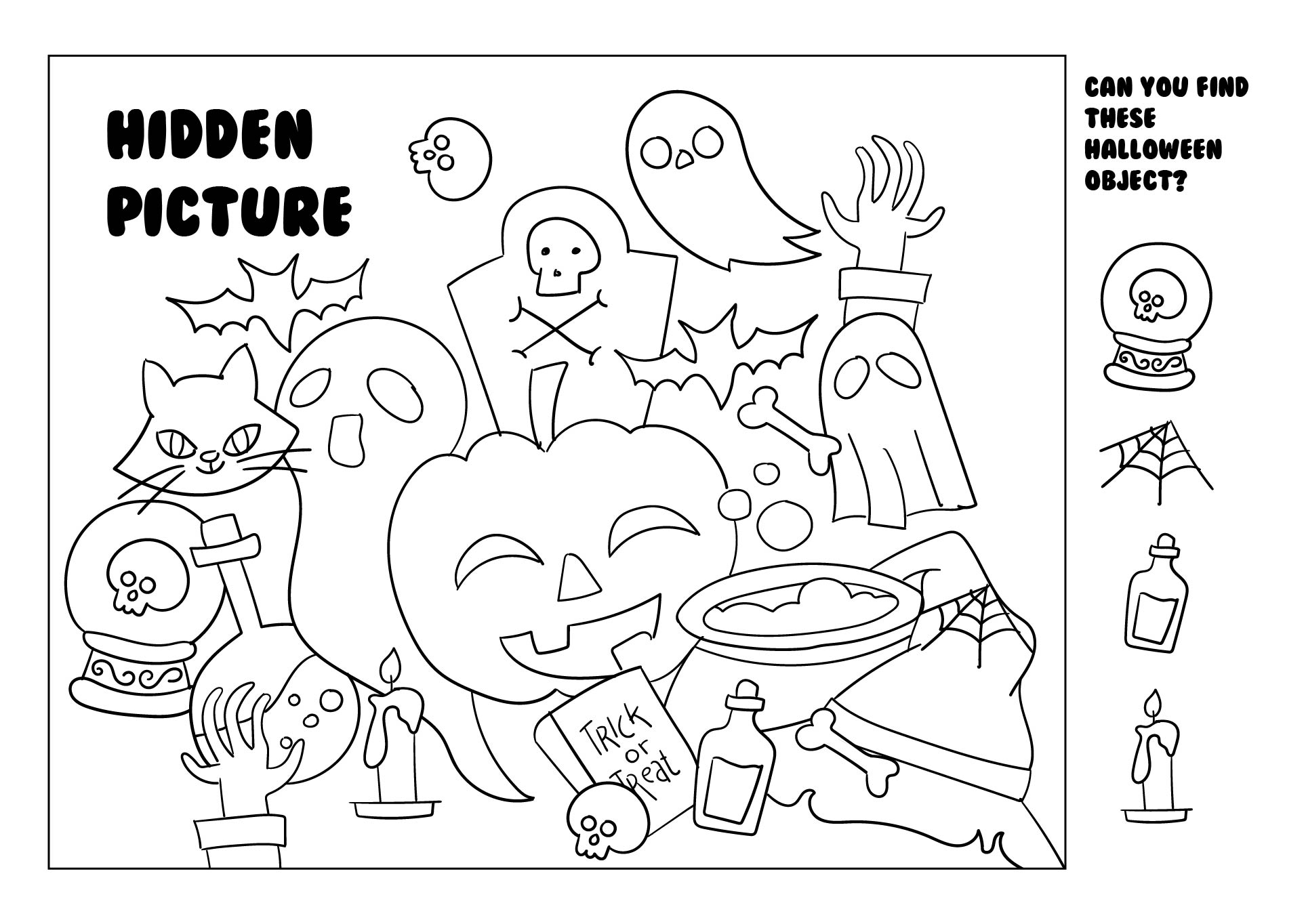 Free Printable Halloween Hidden Object Puzzles
