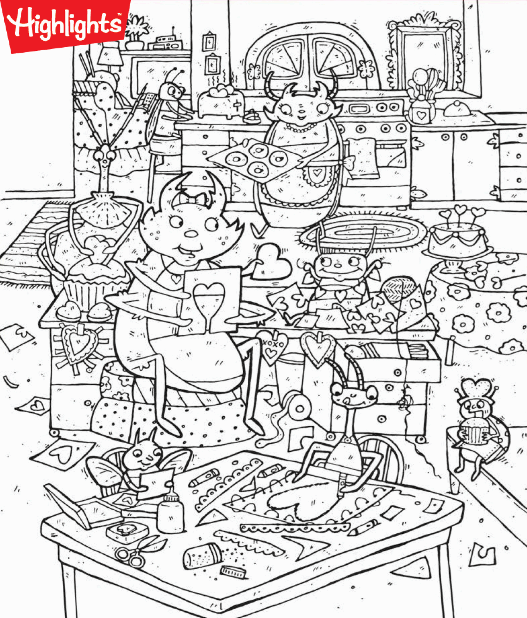 valentine hidden picture printable