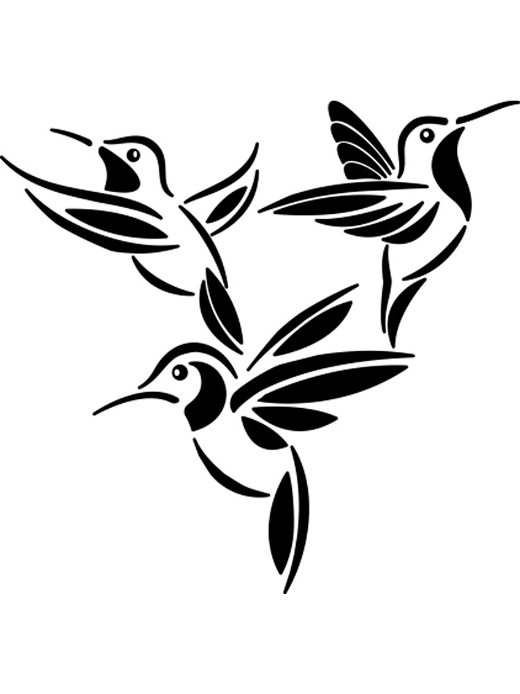Free Printable Hummingbird Stencil Free Printables Hub