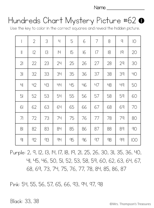 Free Printable Hundreds Chart Mystery Pictures Printable Templates