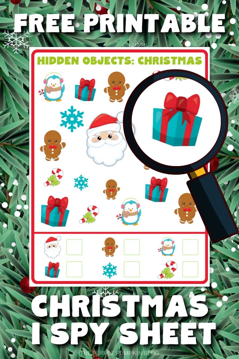 Free Printable I Spy Christmas Pages Hidden Objects Worksheets Library