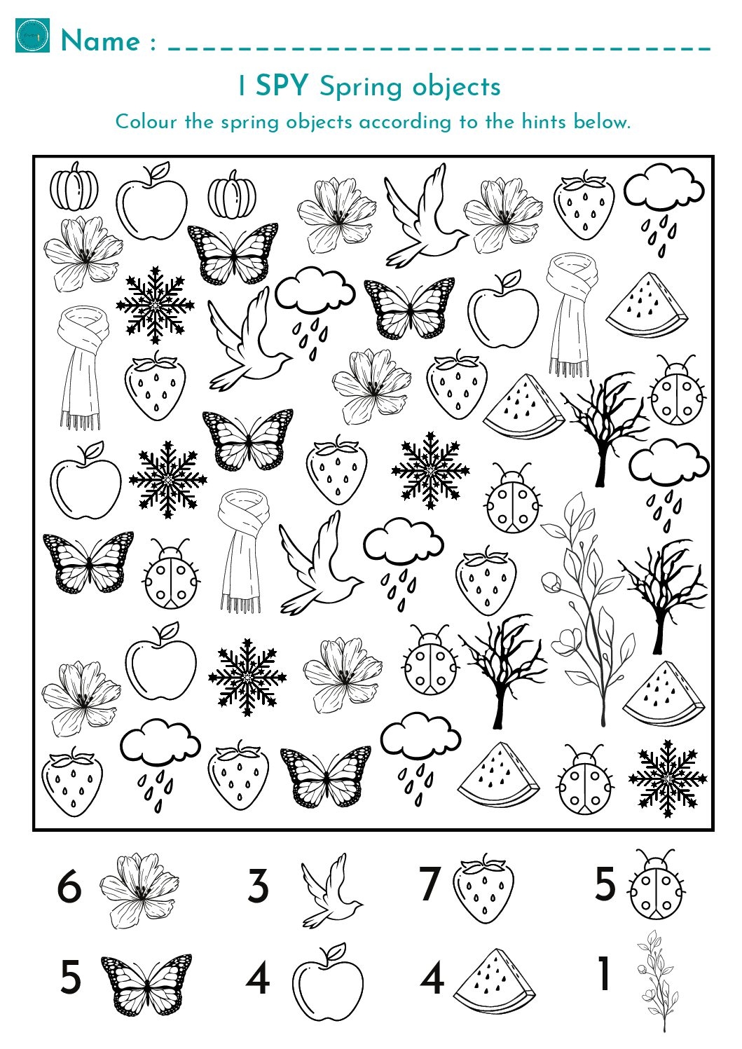 Free Printable I Spy Spring Activity For Kids 44 OFF