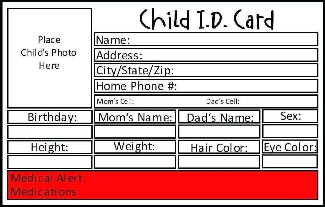 Free Printable Id Card Template Printable Templates