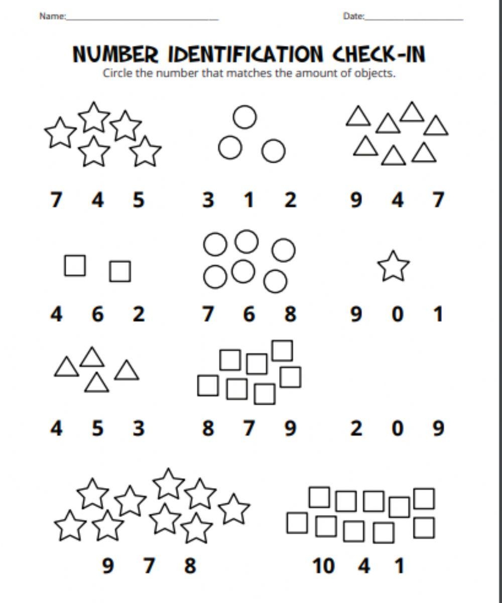 Free Printable Identifying Numbers Worksheet Worksheets Library