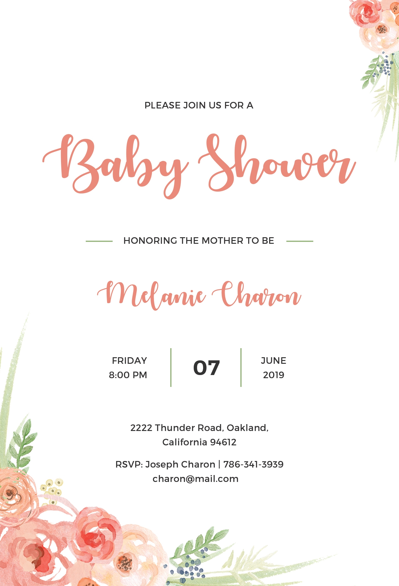 baby shower invitation card template free printable 4 fold