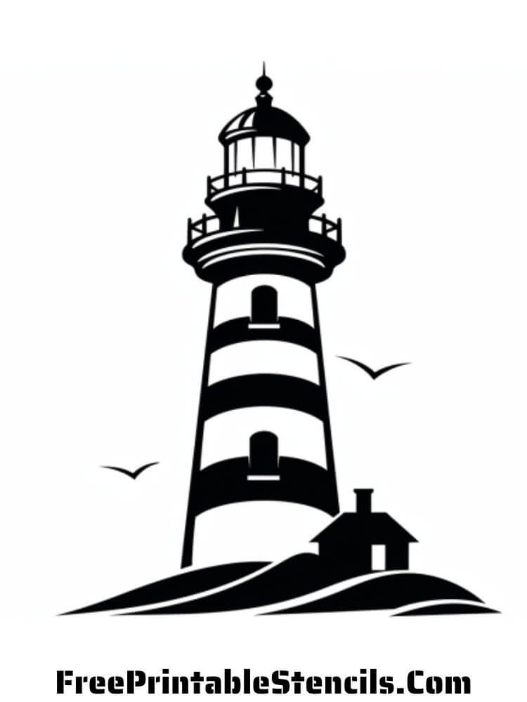 Free Printable Lighthouse Stencils And Silhouettes Free Printable 
