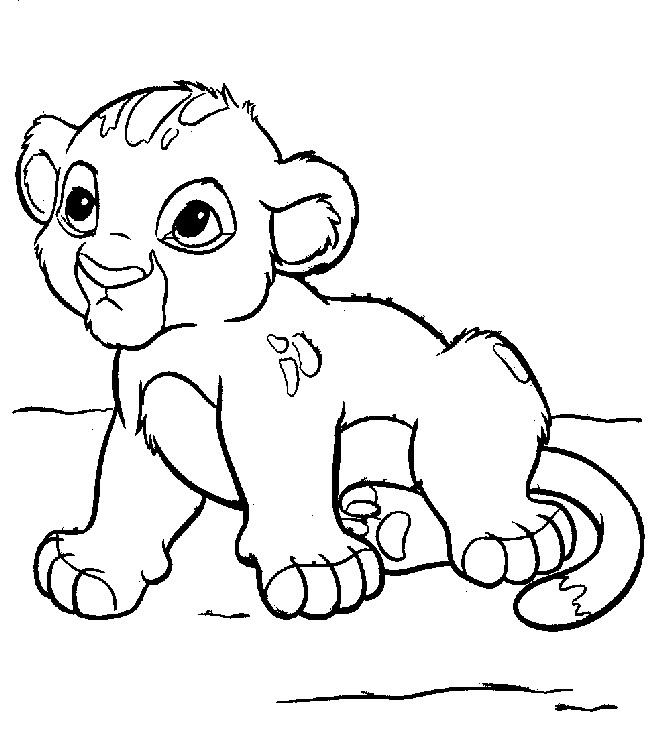 coloring pages of lion cubs