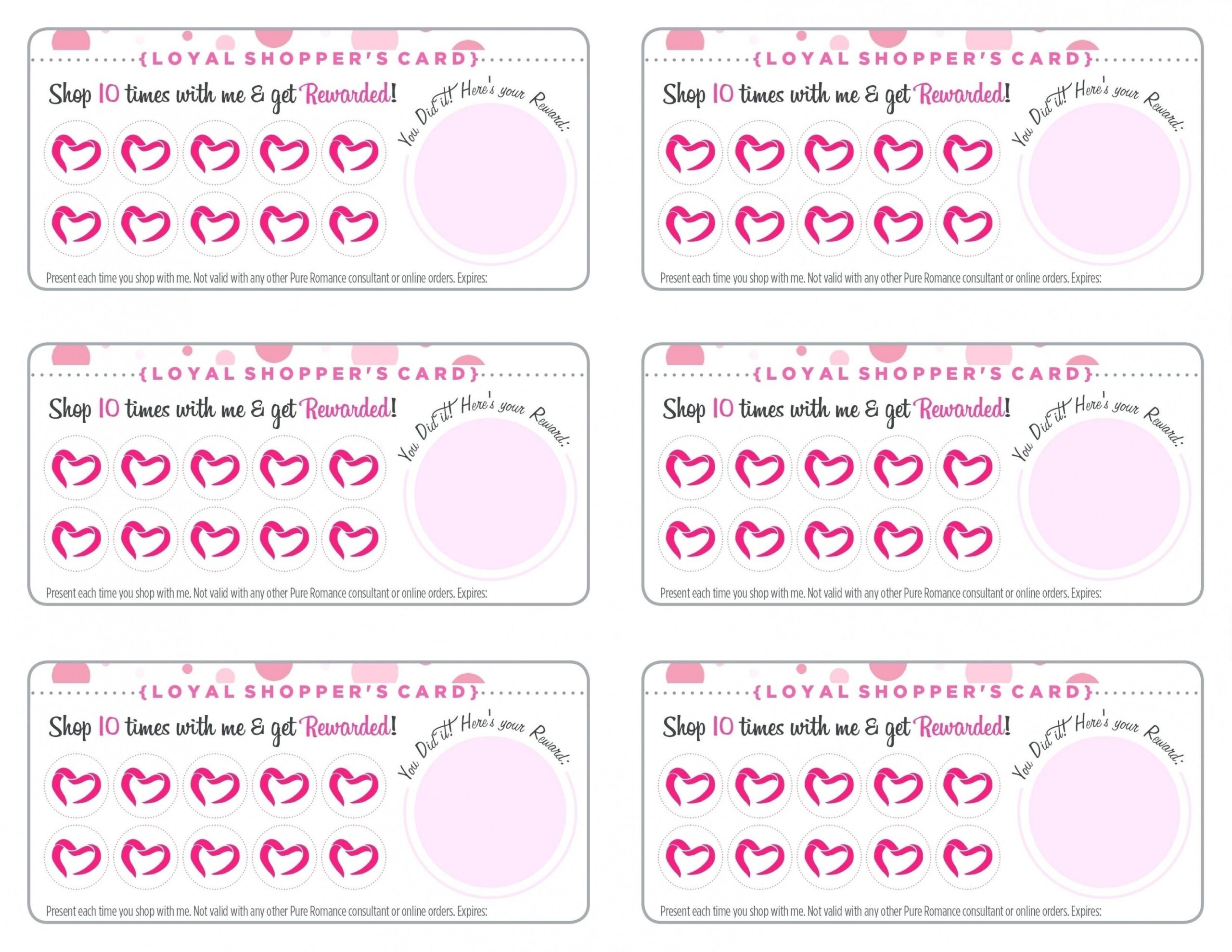 Free Printable Loyalty Card Template Free Printable