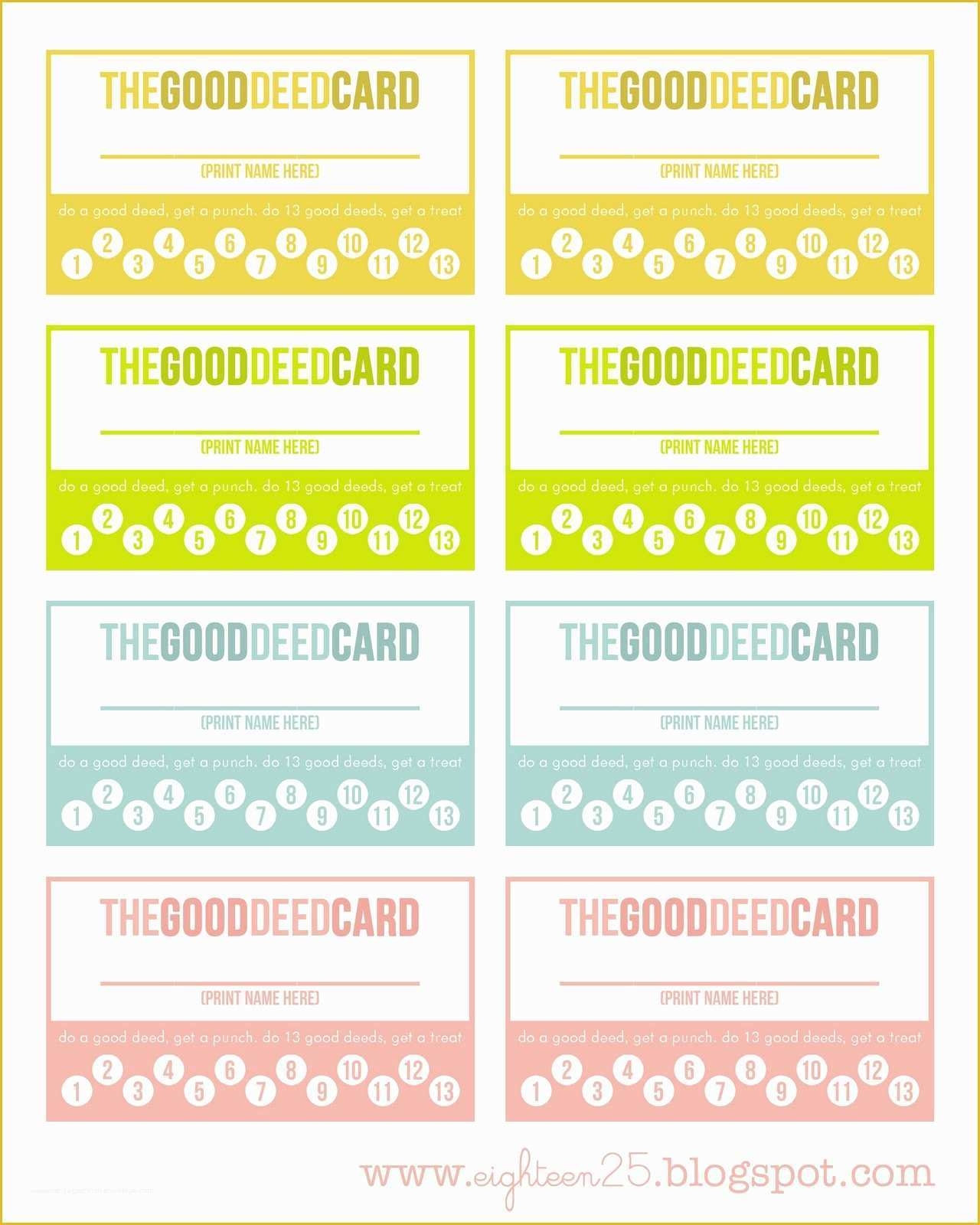 Free Printable Loyalty Card Template Of 8 Best Of Reward Punch Cards 
