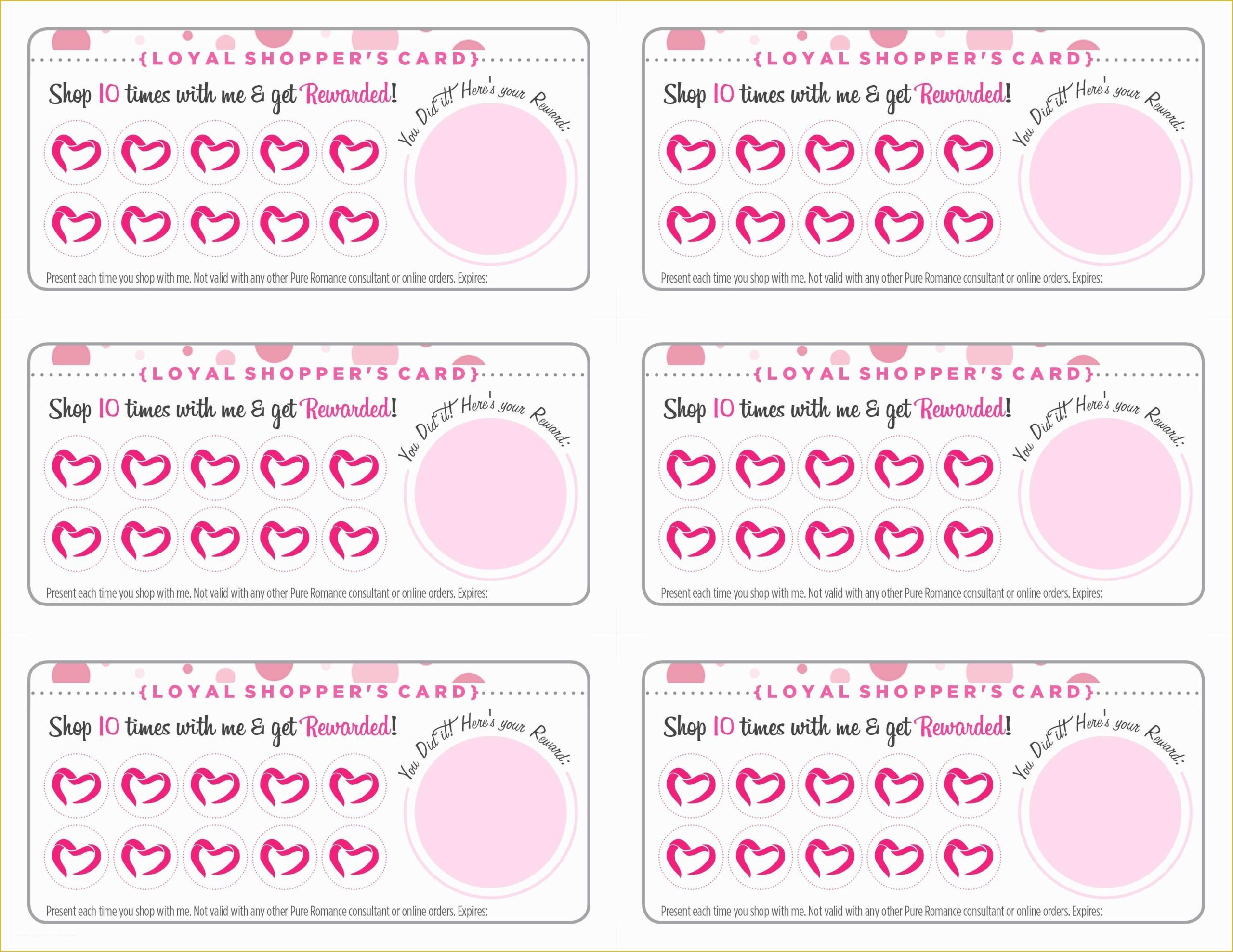 Free Printable Loyalty Card Template Of Punch Card Template