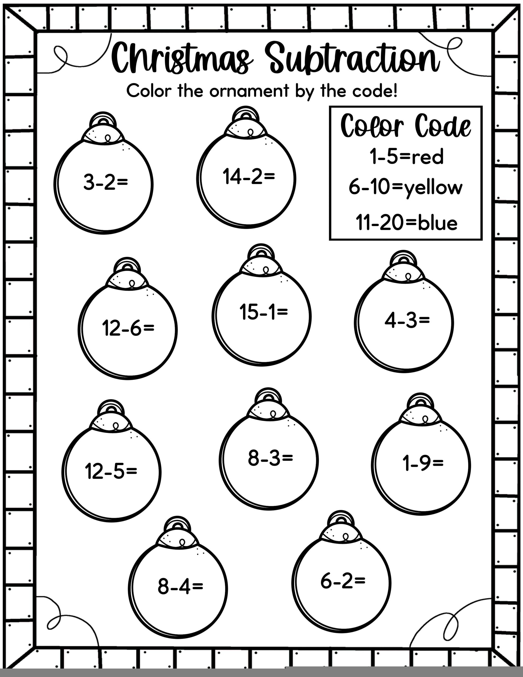 Free Printable Math Christmas Worksheets Printable Worksheets