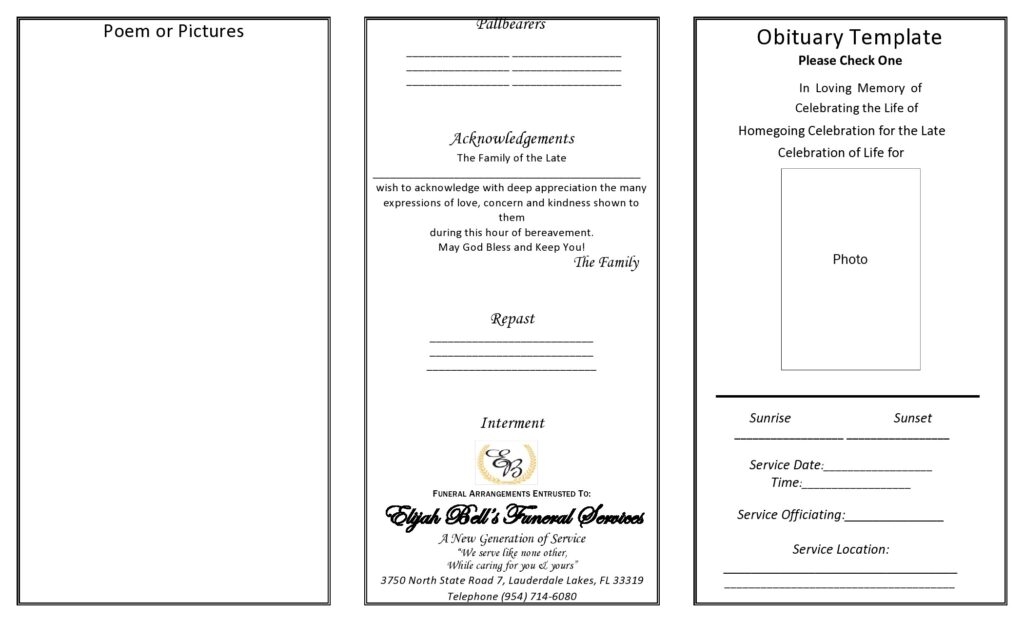 Free Printable Memorial Card Template Free Printable Templates