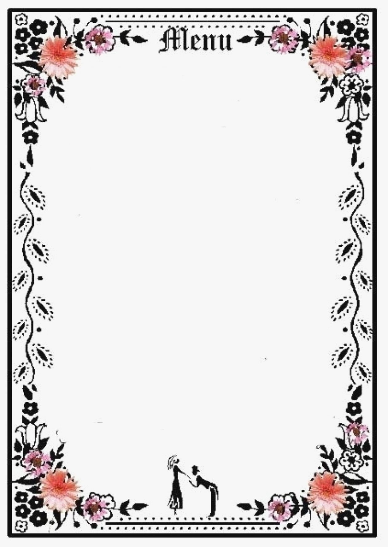 printable menu cards templates