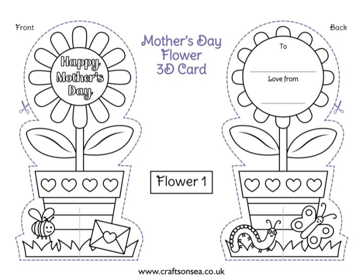 free printable mothers day card template