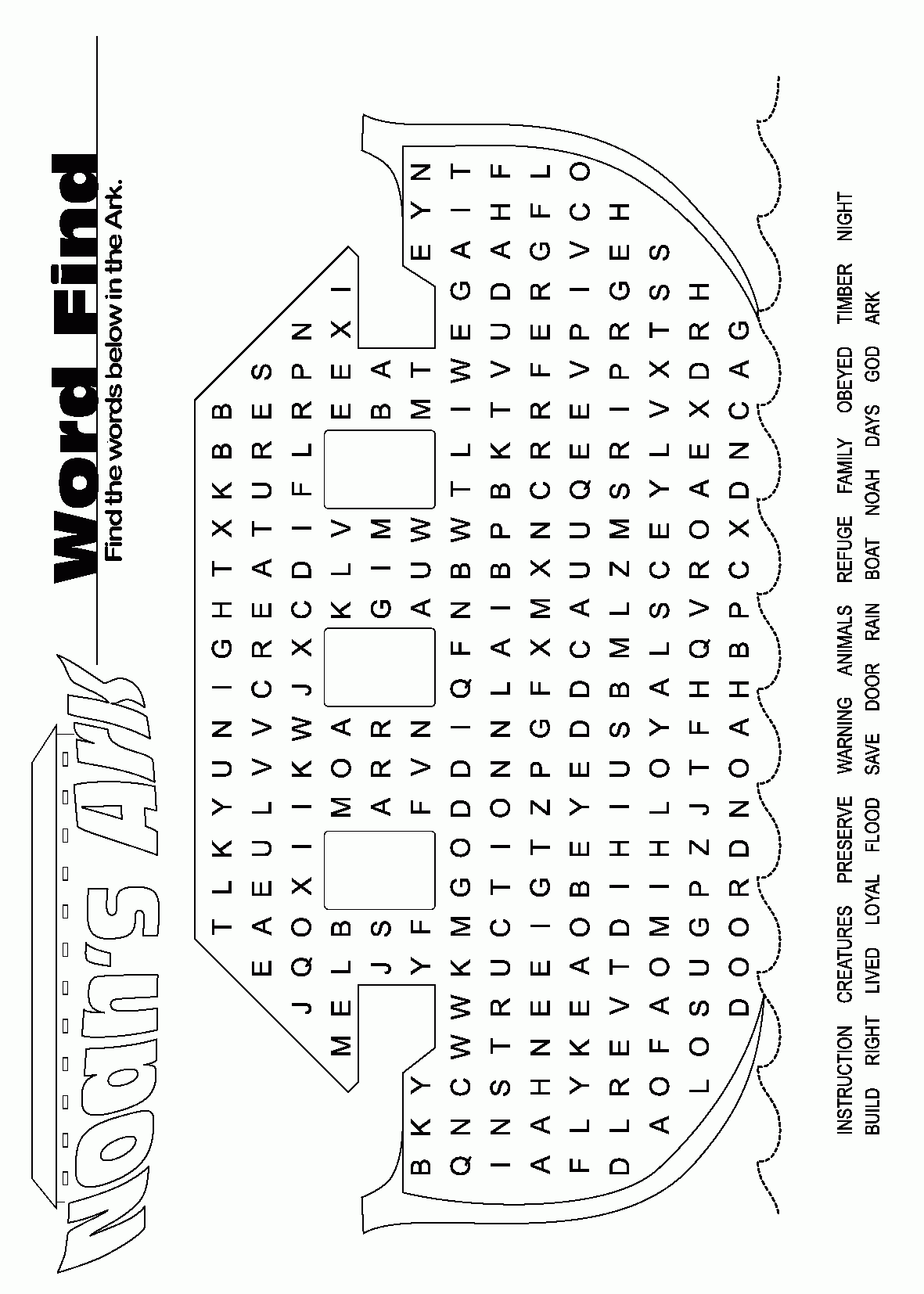 Free Printable Noah S Ark Worksheets And Activities For Kids Artofit