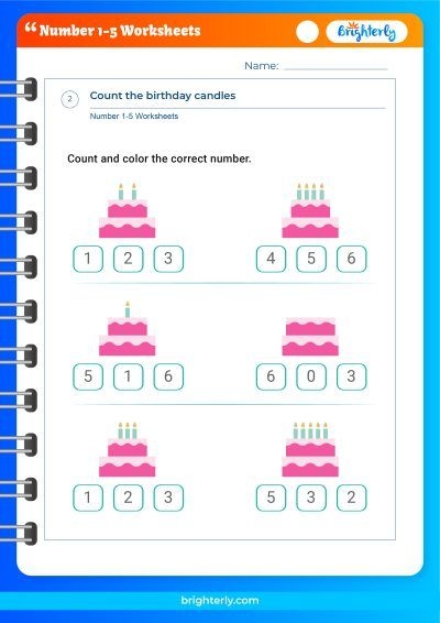 Free Printable Number 1 5 Worksheets For Kids PDFs Brighterly