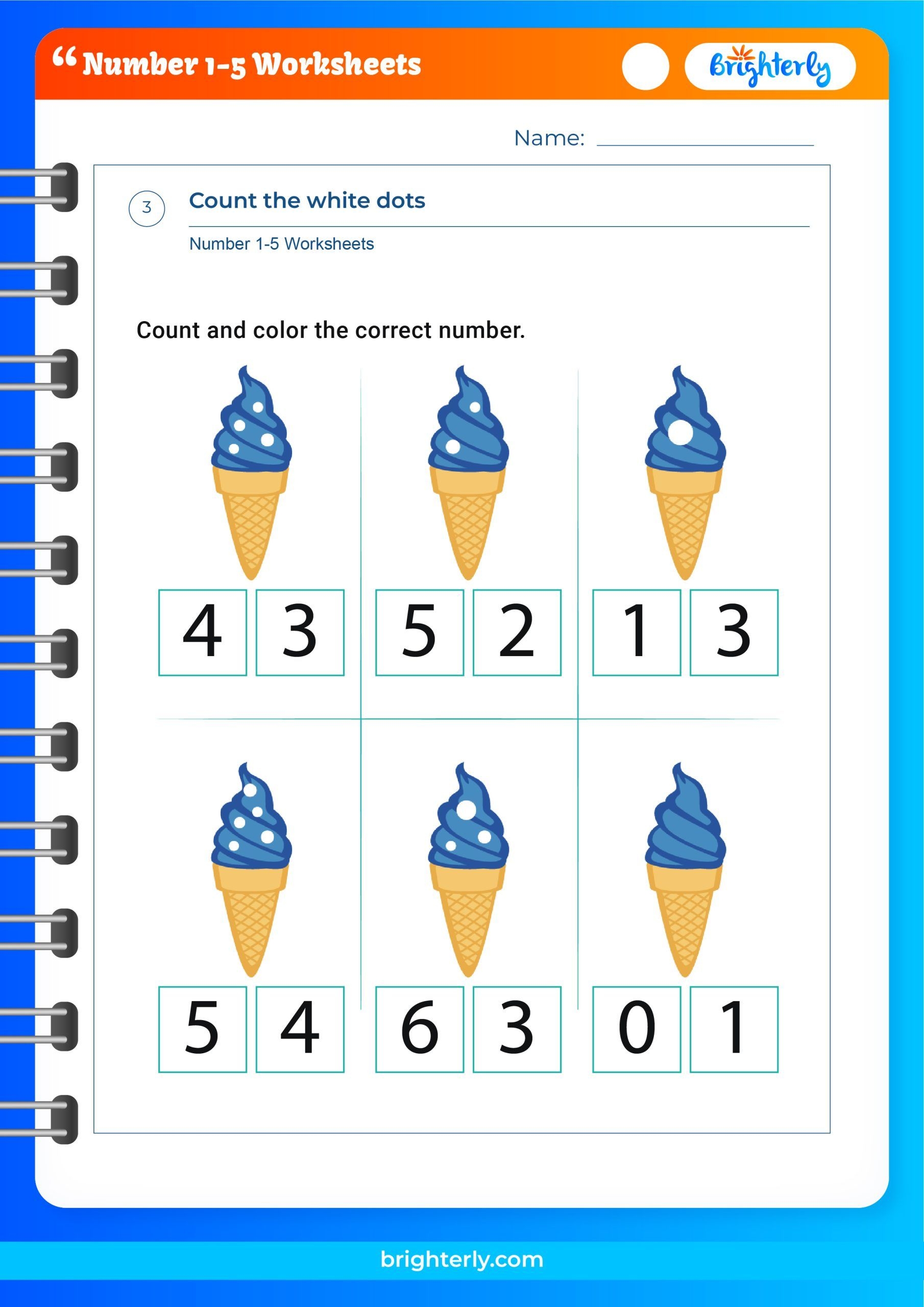 Free Printable Number 1 5 Worksheets For Kids PDFs Brighterly
