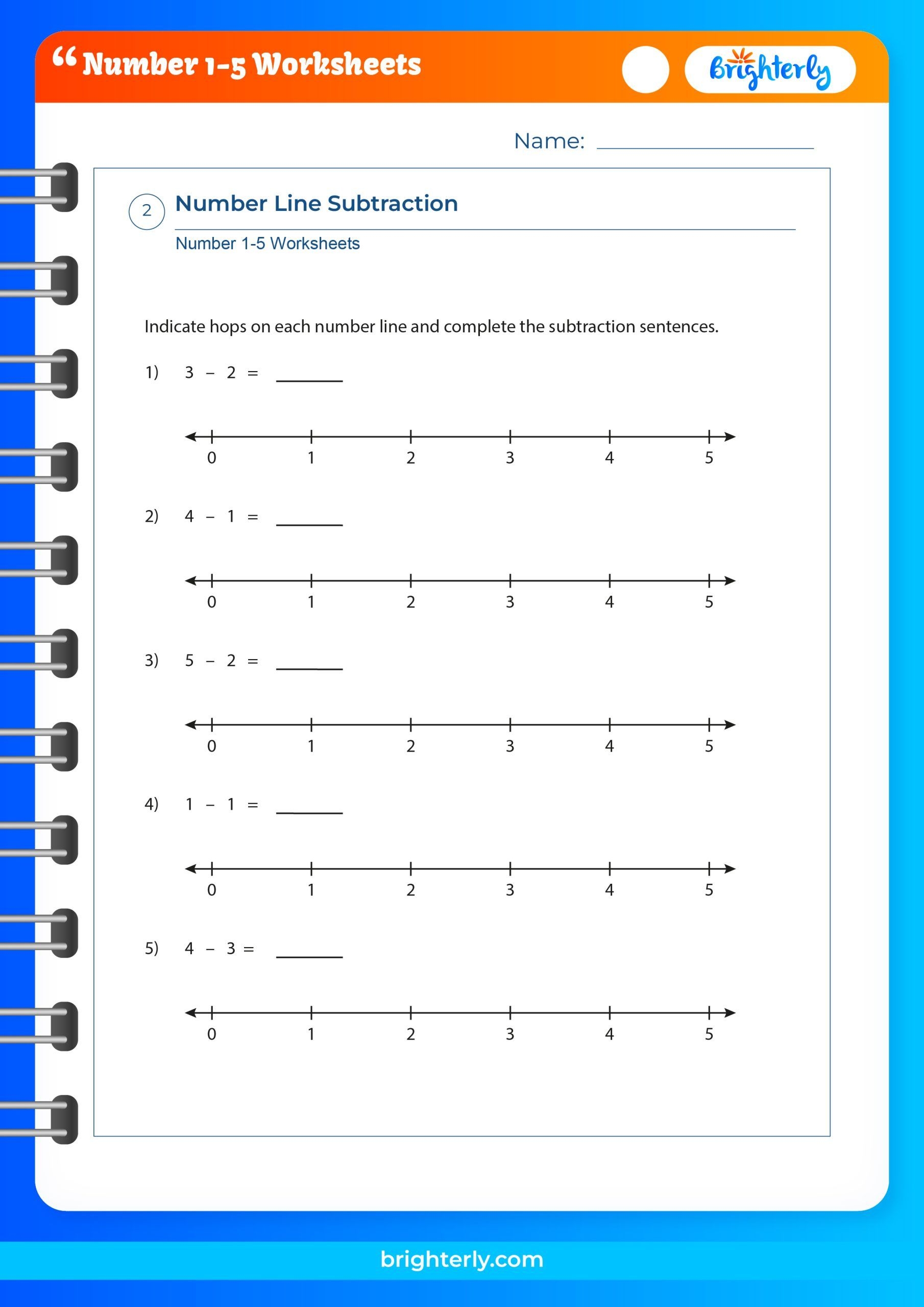 Free Printable Number 1 5 Worksheets For Kids PDFs Brighterly