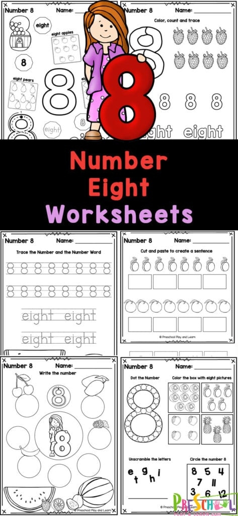 FREE Printable Number 8 Worksheets For Preschoolers Worksheets Library