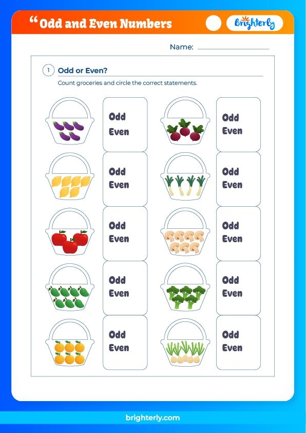 Free Printable Odd And Even Numbers Worksheets PDFs Brighterly