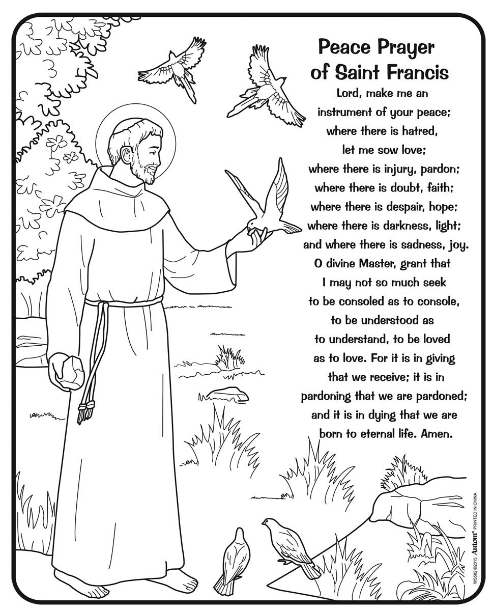 printable picture of st francis of assisi