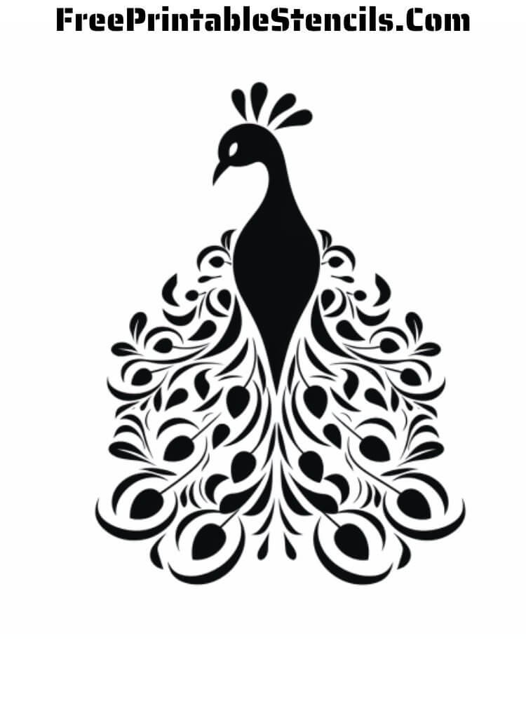 Free Printable Peacock Stencils Free Printable Stencils