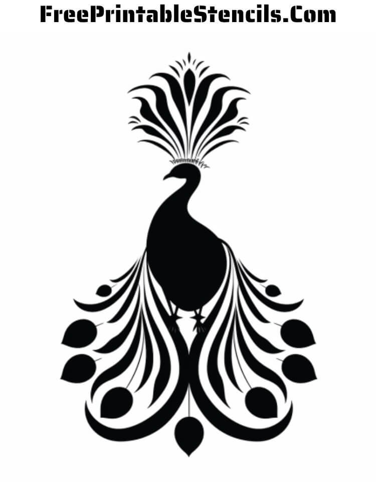 Free Printable Peacock Stencils Free Printable Stencils