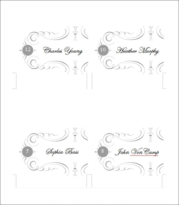 Free Printable Placement Cards Template Free Templates Printable