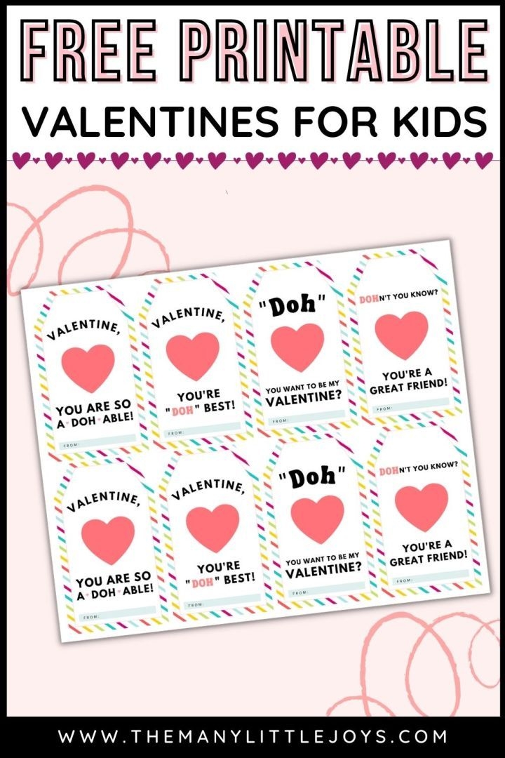 Free Printable Play Doh Valentines For Kids