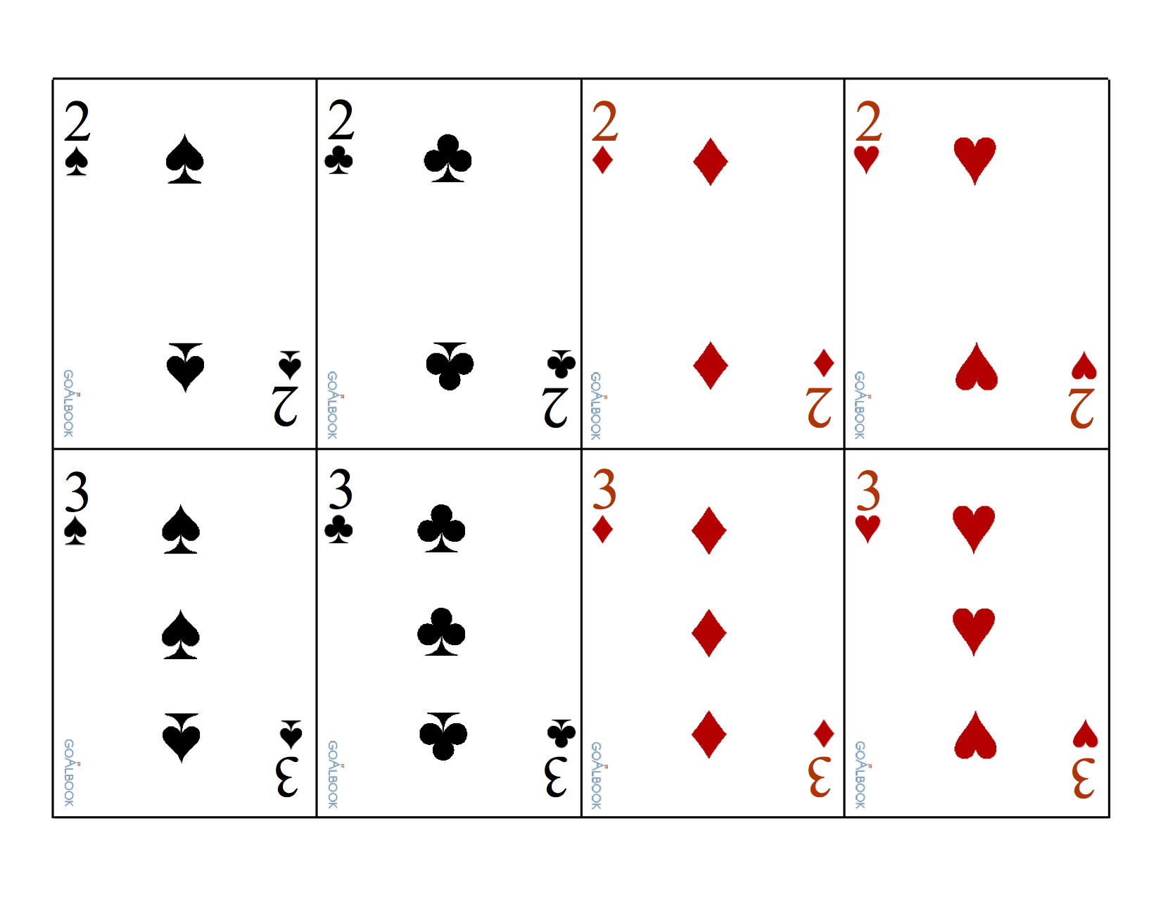 printable playing cards template free