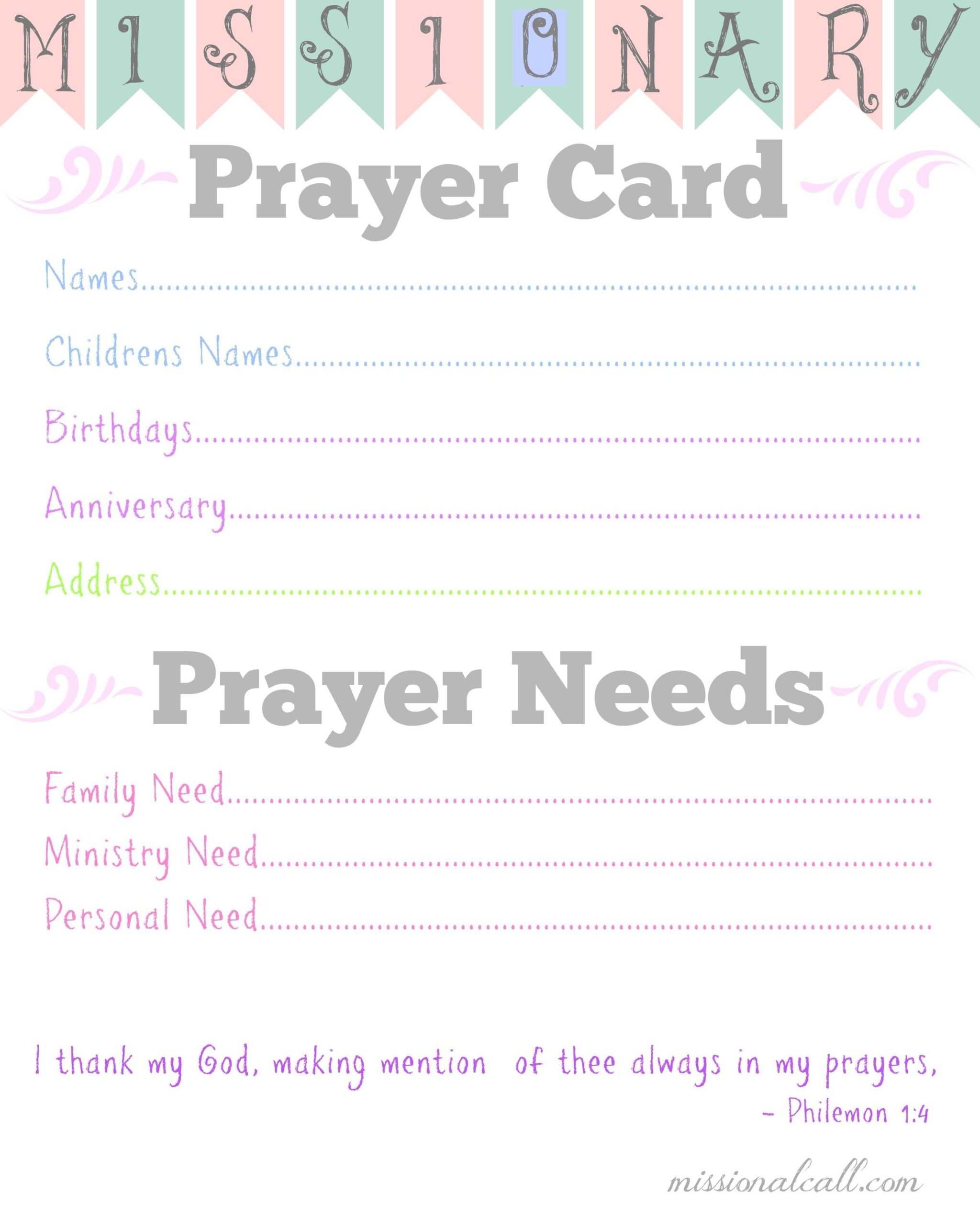 Free Printable Prayer Cards Template Social Media Template
