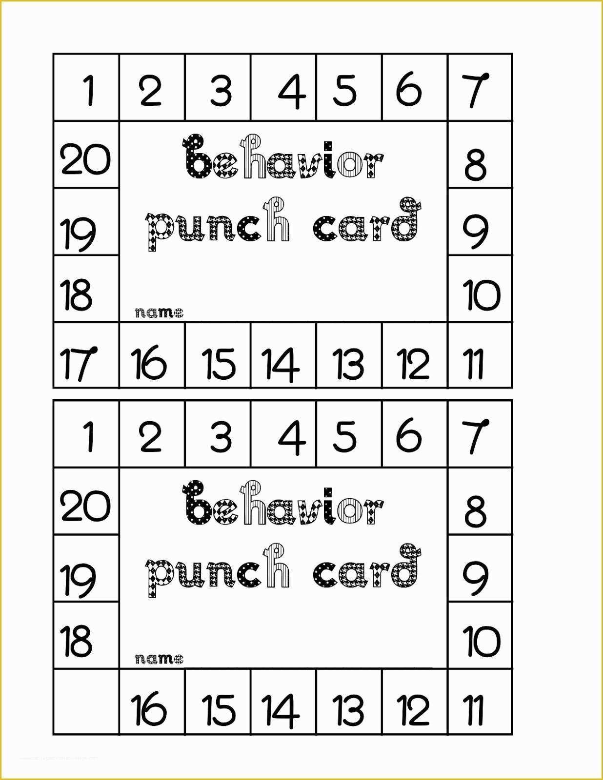 Free Printable Punch Card Template Of 30 Printable Punch Reward Card 