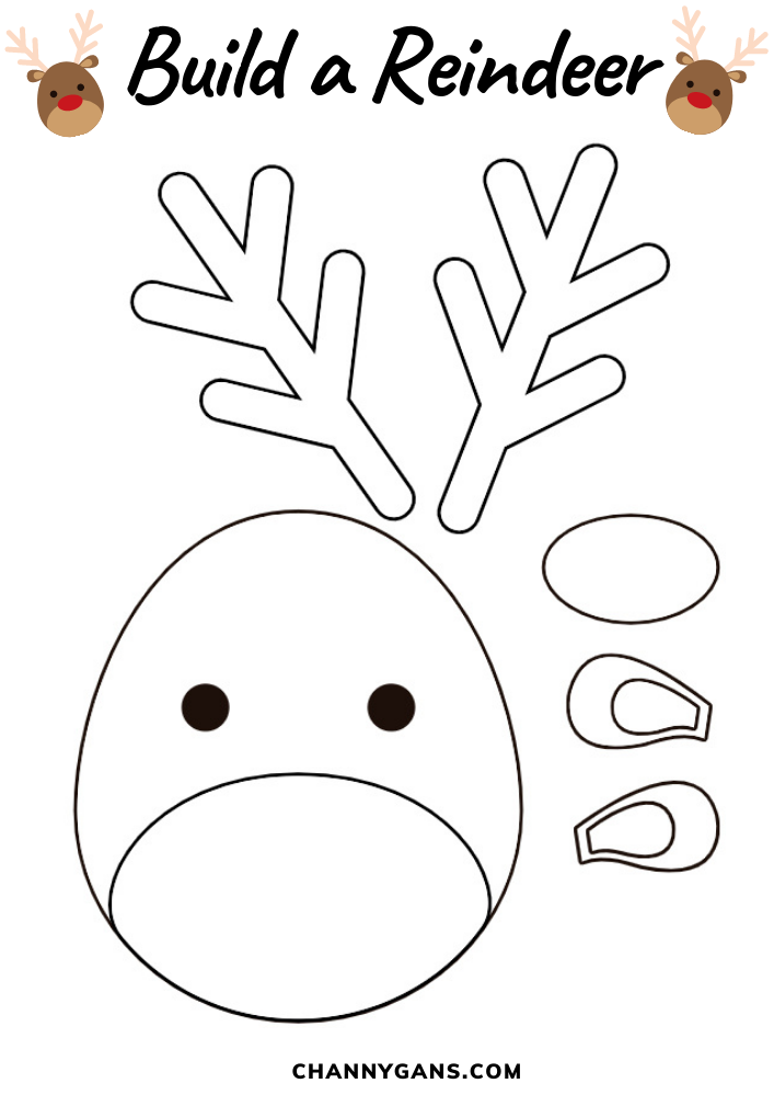 craft cut out reindeer template printable