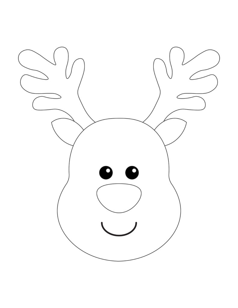 Free Printable Reindeer Face Template Printable Templates Online By 