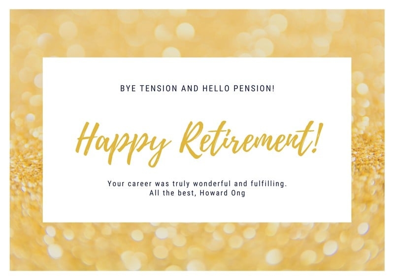 Free Printable Retirement Card Template Printable Templates