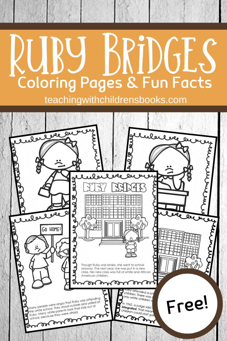 Free Printable Ruby Bridges Coloring Page Packet Ruby Bridges Ruby