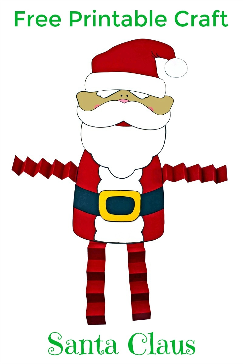 printable santa claus craft template