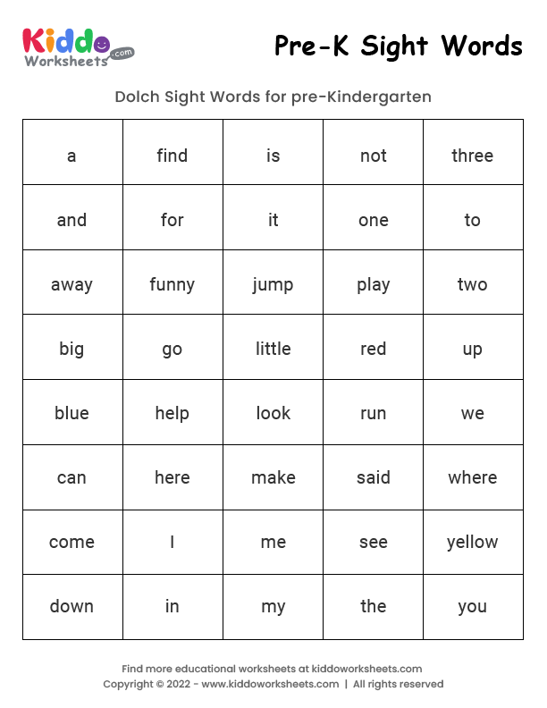numbers worksheet for pre k