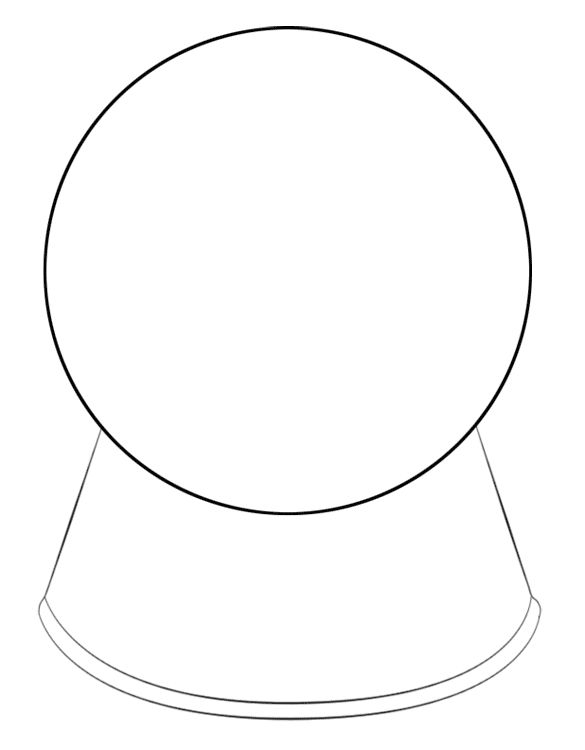 free printable snow globe craft template