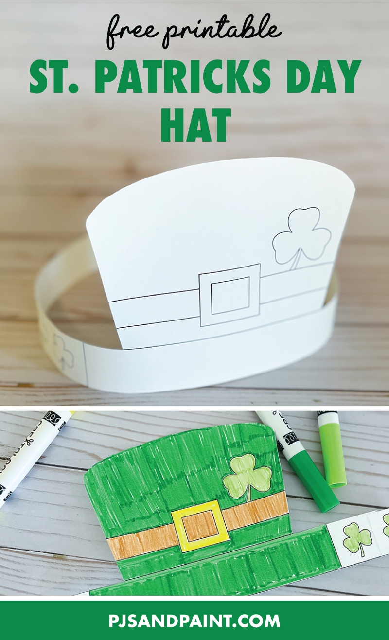 Free Printable St Patrick 39 s Day Hat Pjs And Paint