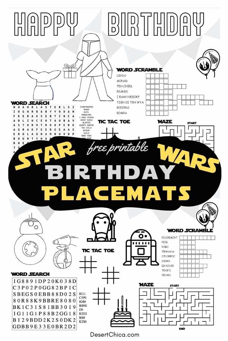 Free Printable Star Wars Activity Sheets Perfect For A Star Wars