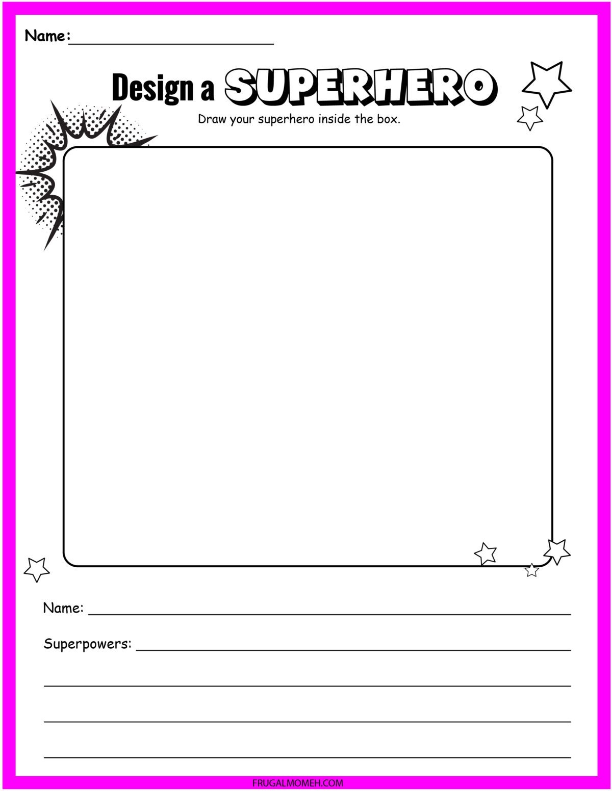 superhero activities printable