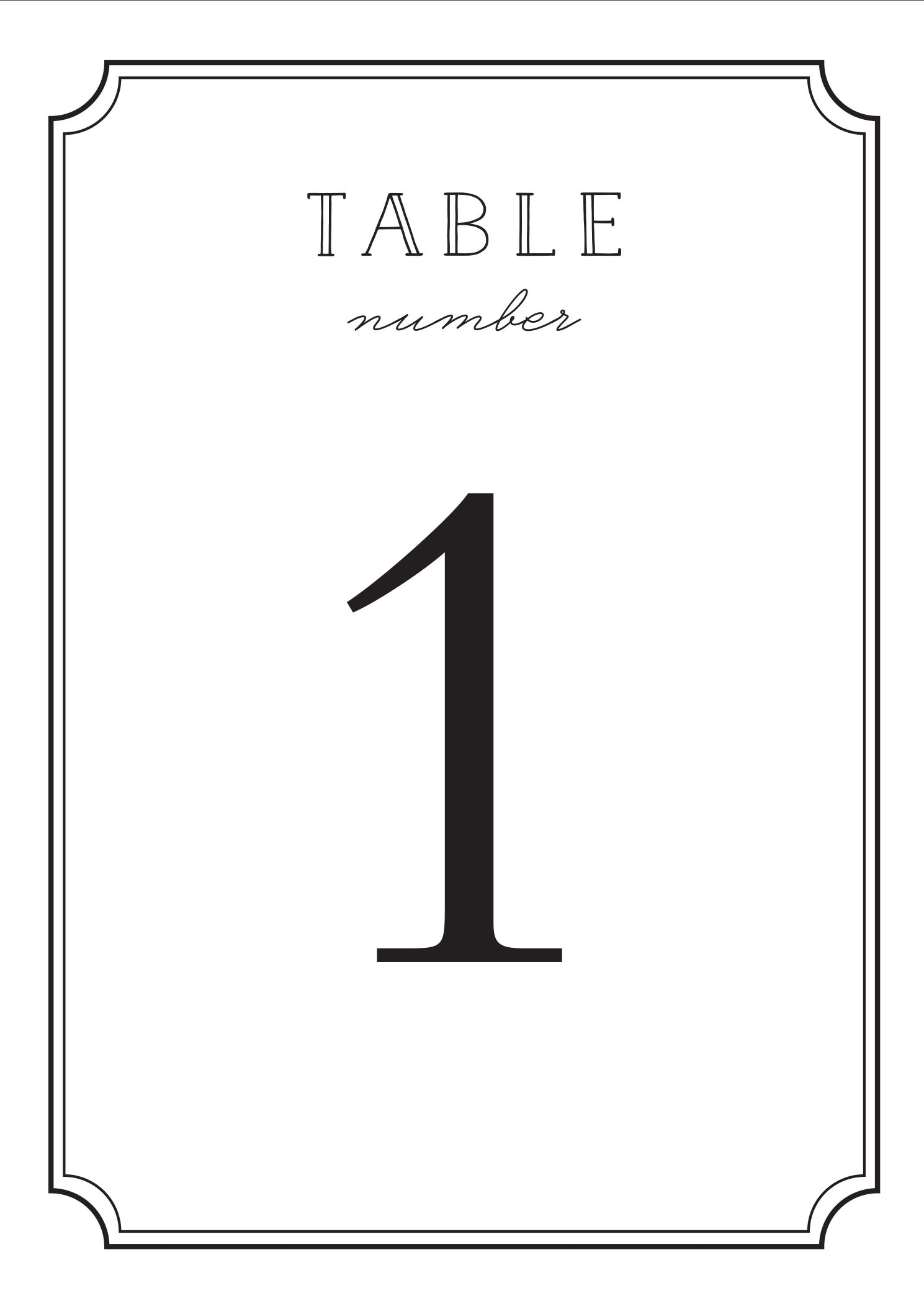 Free Printable Table Number Cards Template Free Printable Templates 