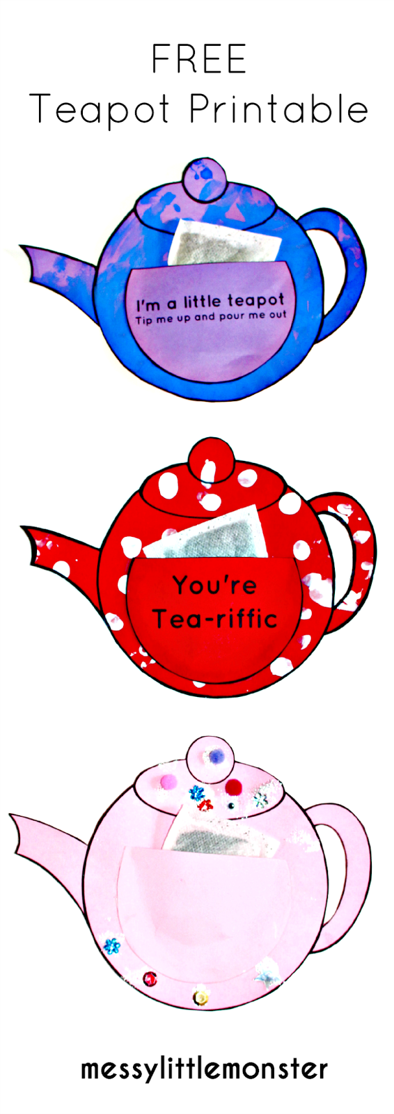 Free Printable Teapot Card Template Printable Form Templates And Letter