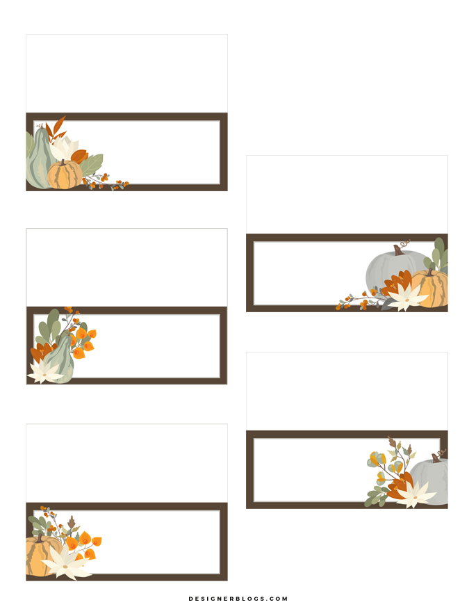Free Printable Thanksgiving Place Cards Template Free Templates Printable