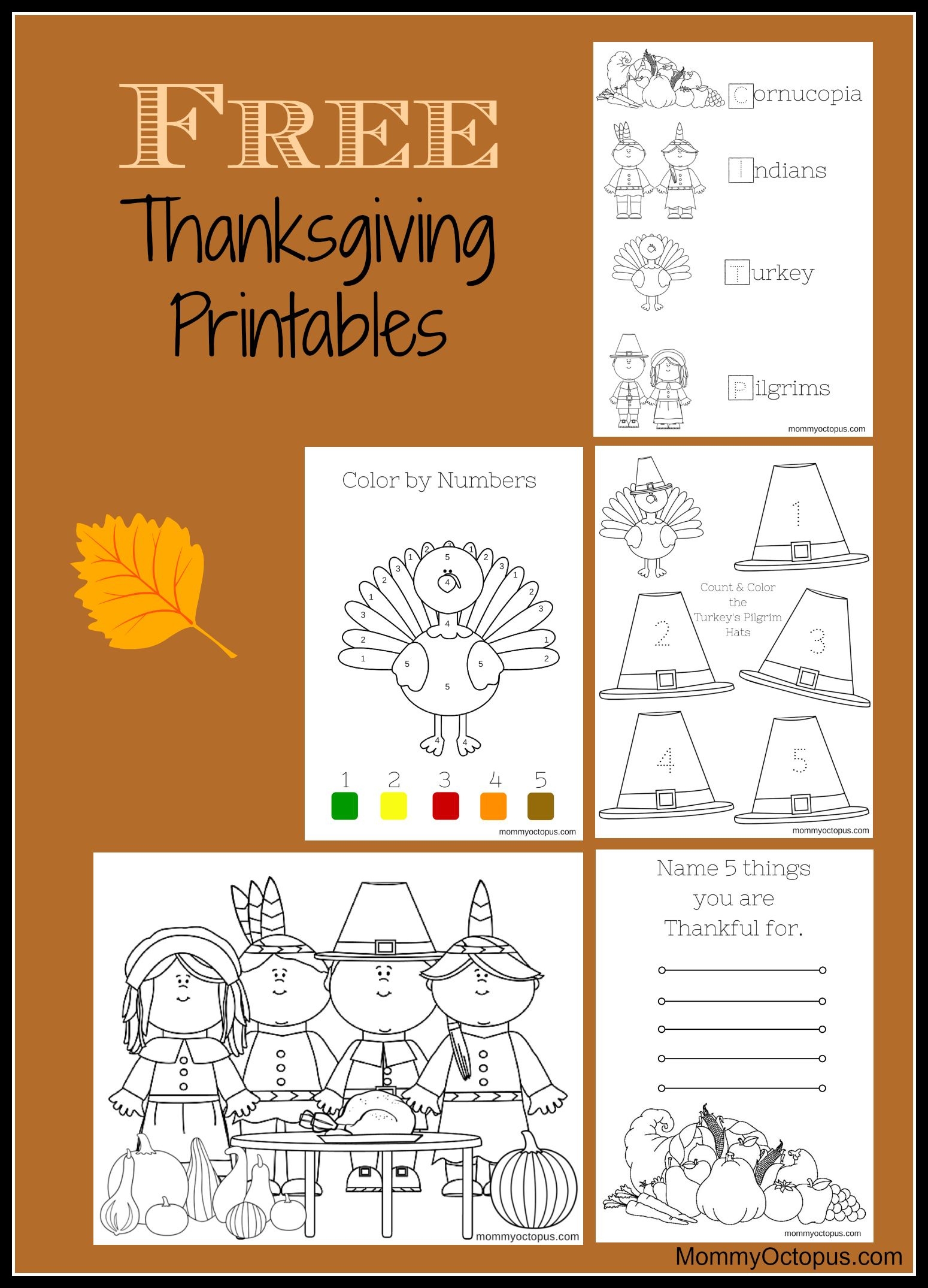 thanksgiving printable activities for kindergarten